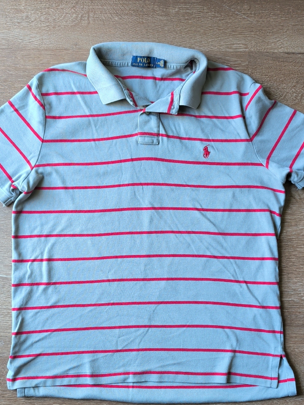 Polo by Ralph Lauren Red And Grey Men's Polo